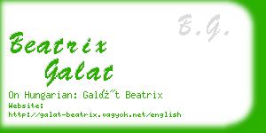 beatrix galat business card